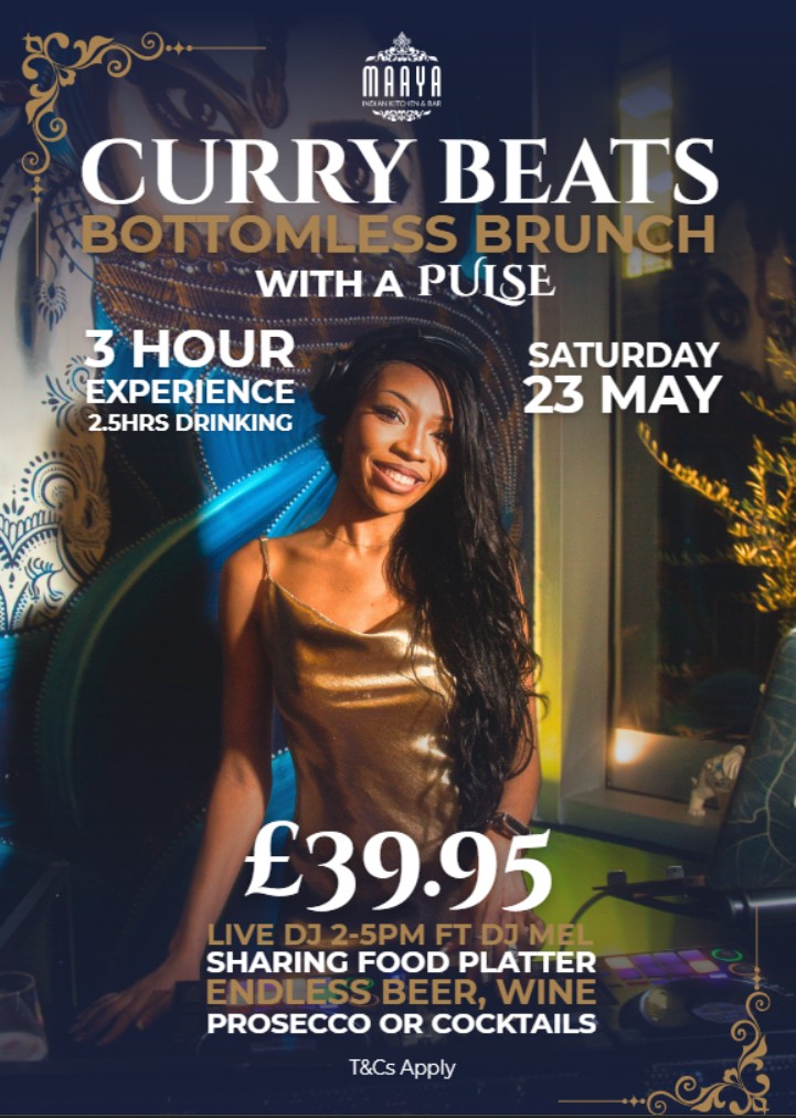 Curry Beats Bottomless Brunch at Maaya Milton Keynes